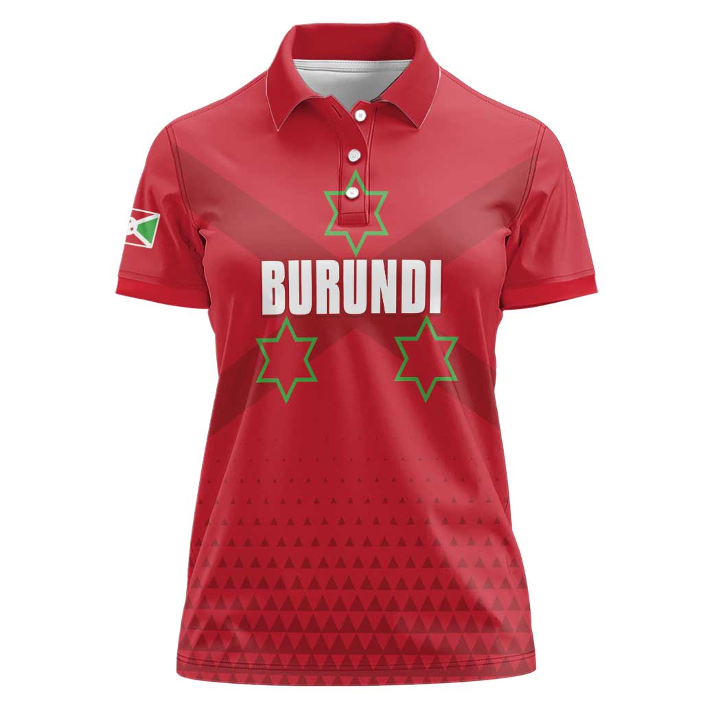 Custom Burundi Football Women Polo Shirt Come On Intamba