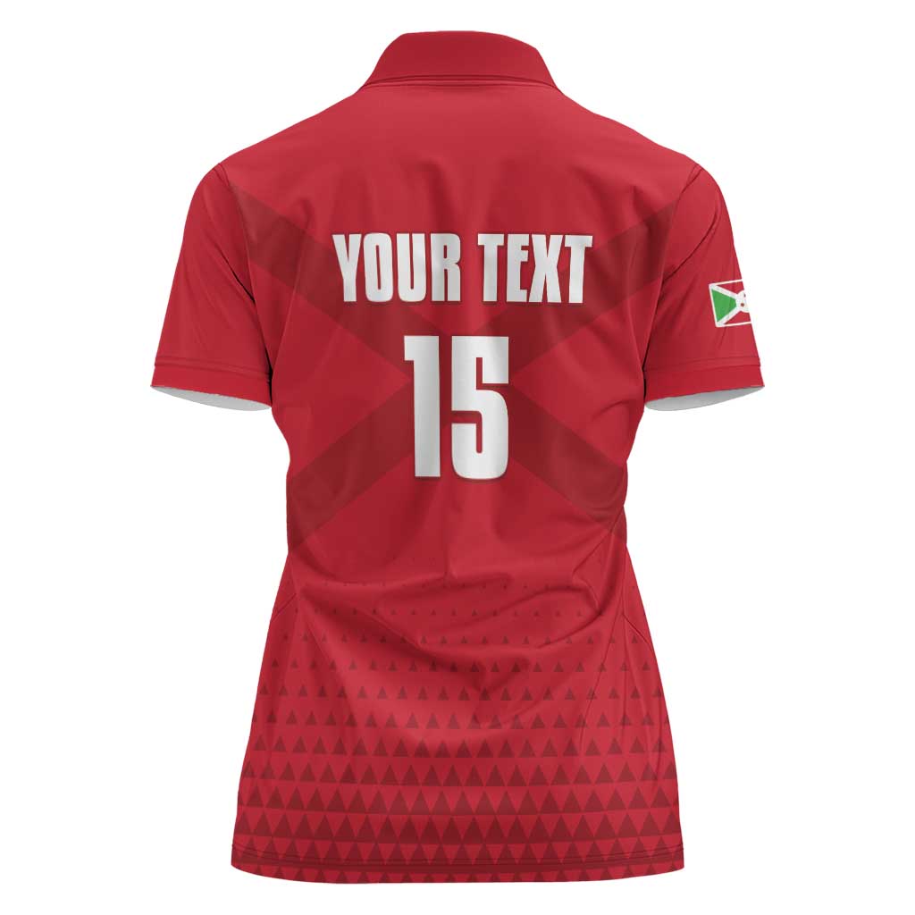 Custom Burundi Football Women Polo Shirt Come On Intamba