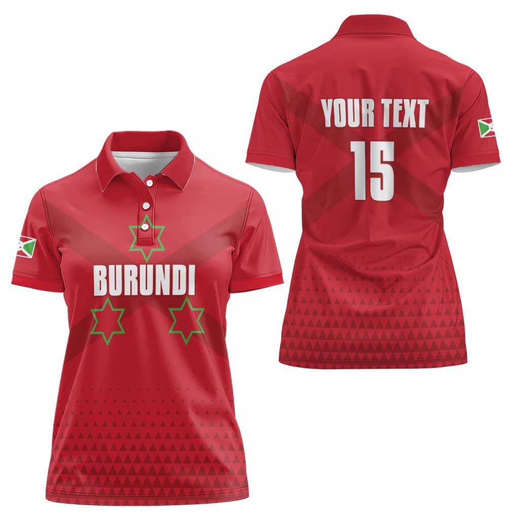 Custom Burundi Football Women Polo Shirt Come On Intamba