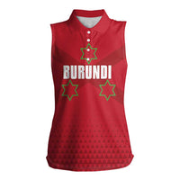 Custom Burundi Football Women Sleeveless Polo Shirt Come On Intamba