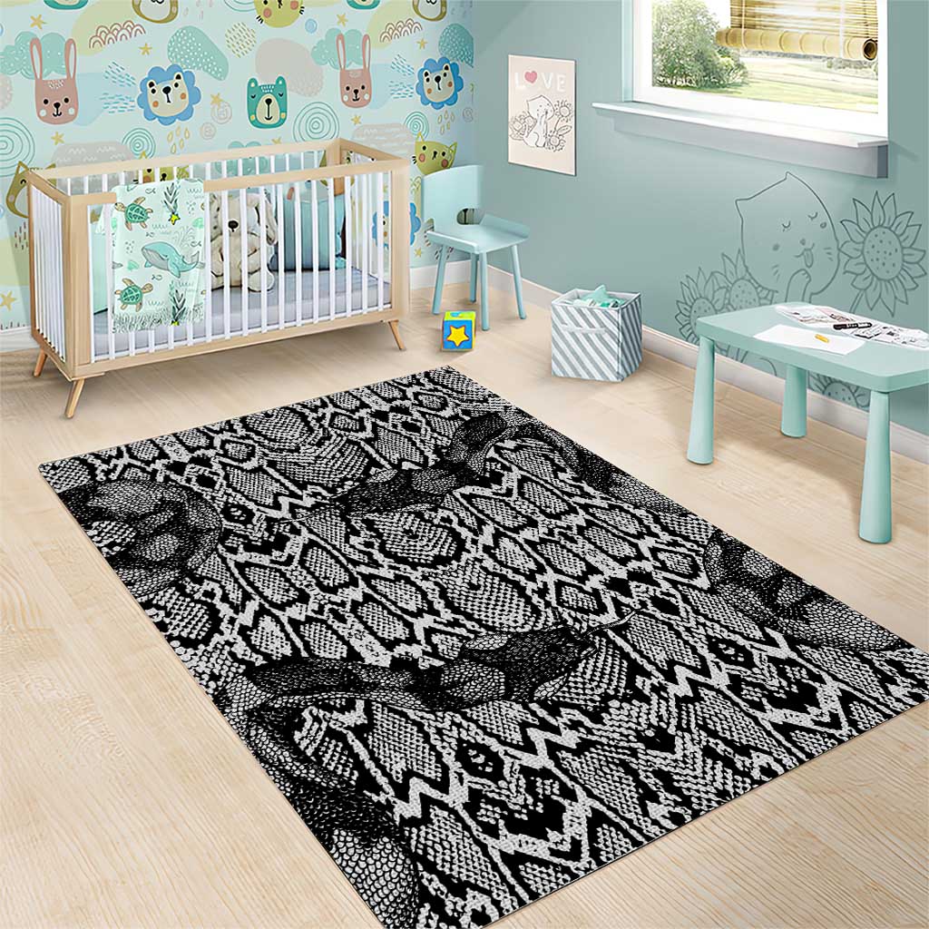 African Snake Skin Pattern Area Rug