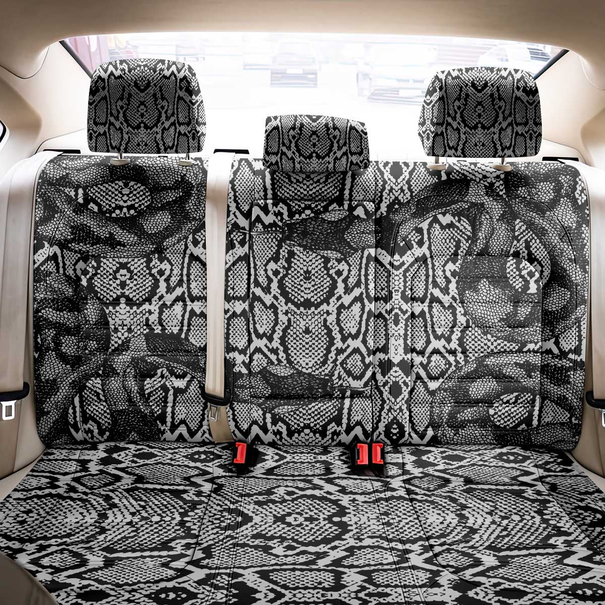 African Snake Skin Pattern Back Car Seat Cover