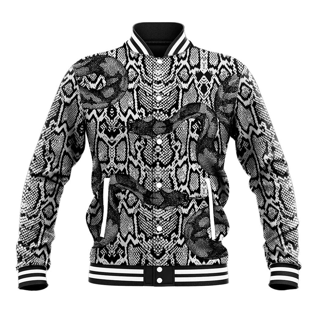 African Snake Skin Pattern Baseball Jacket