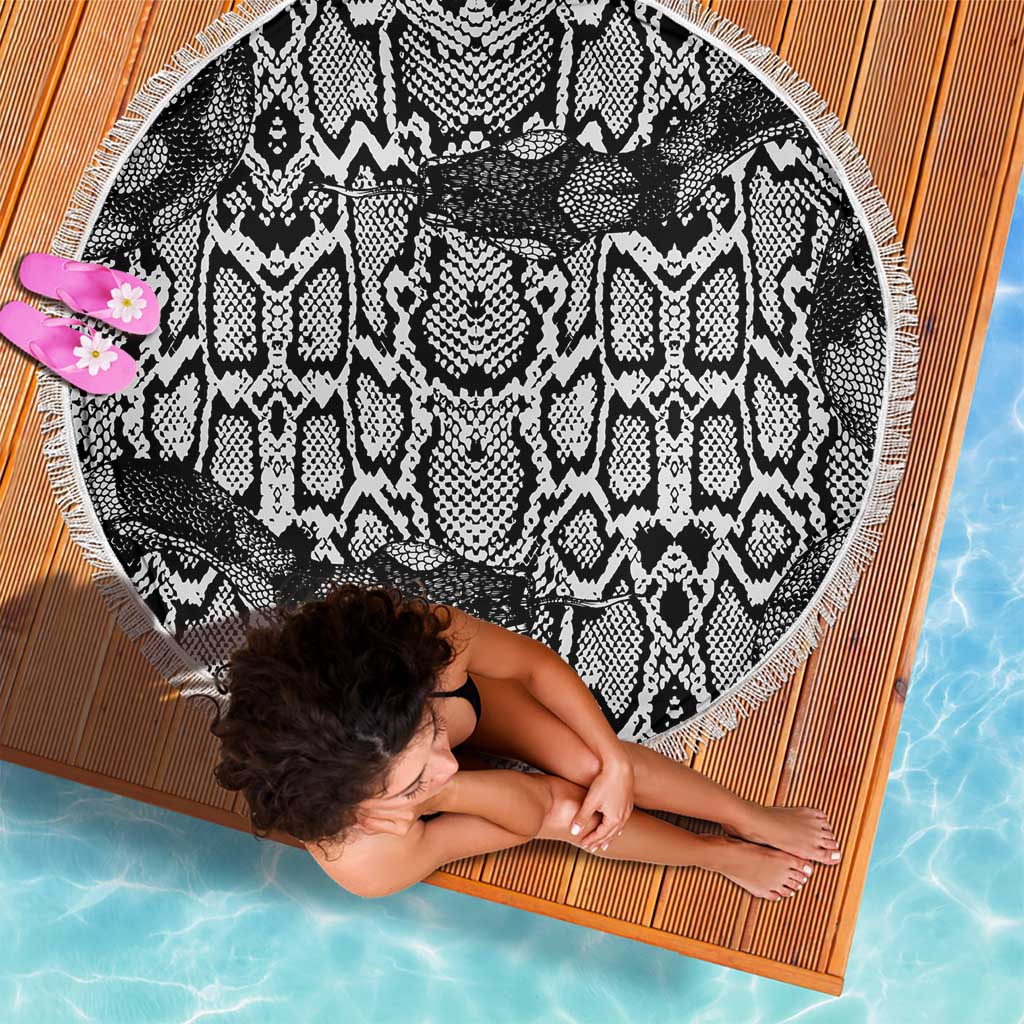 African Snake Skin Pattern Beach Blanket