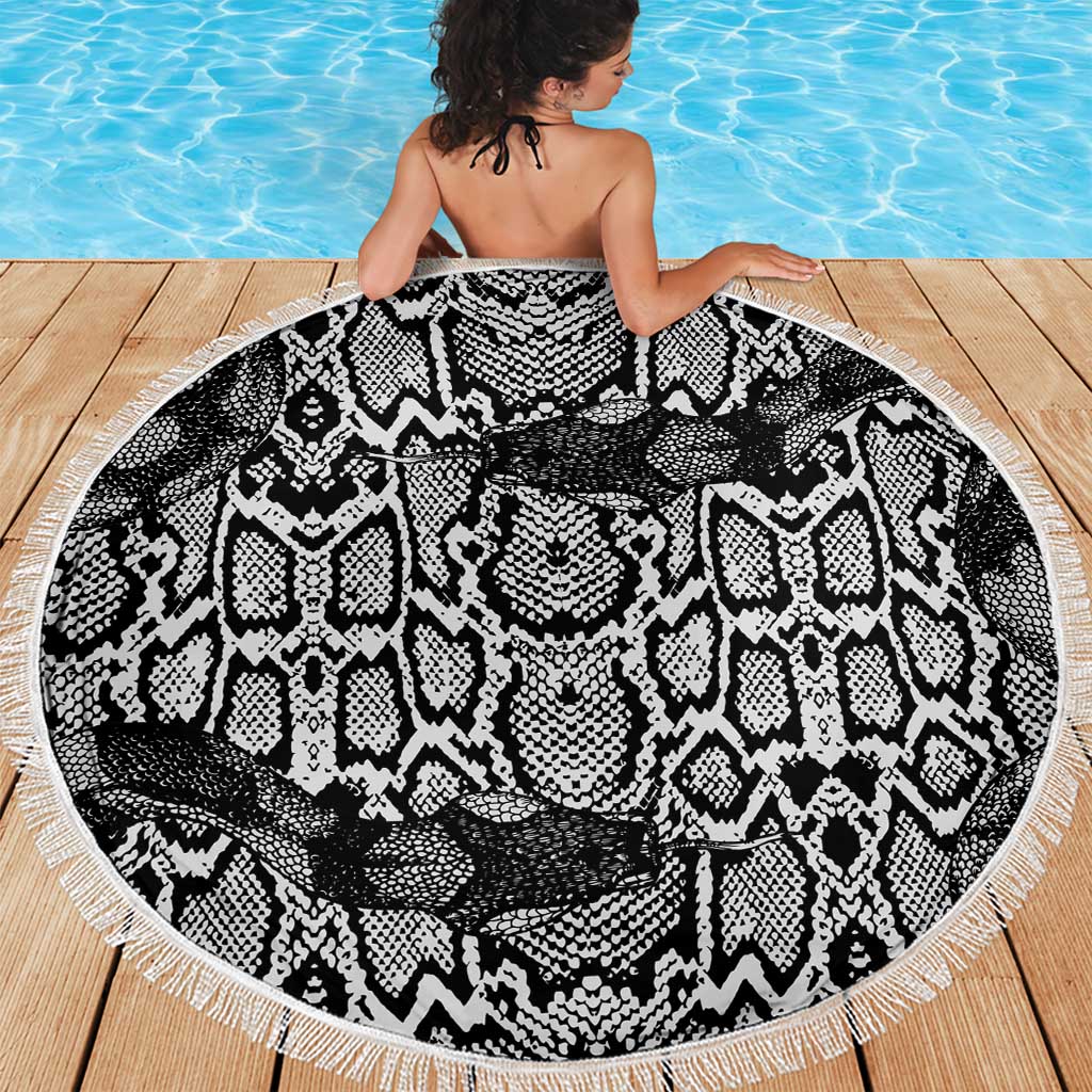 African Snake Skin Pattern Beach Blanket