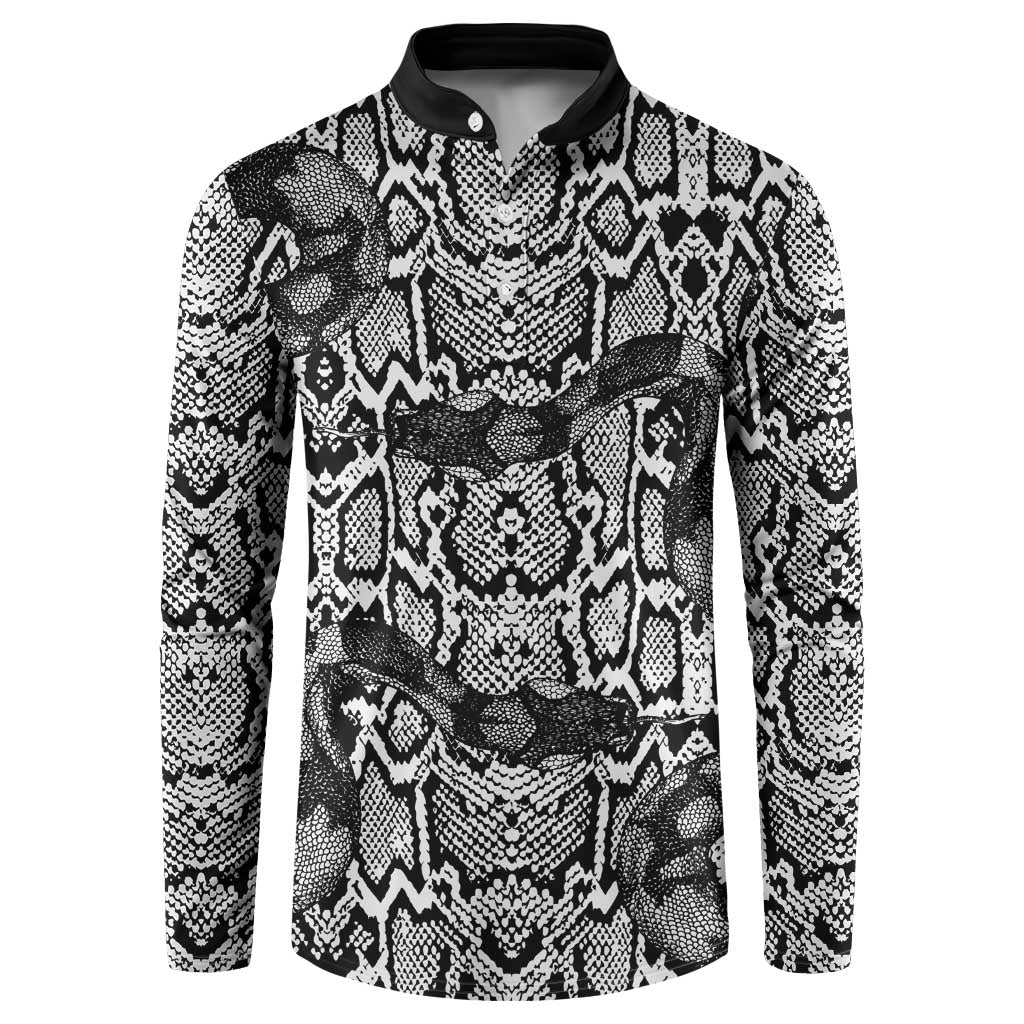African Snake Skin Pattern Button Sweatshirt