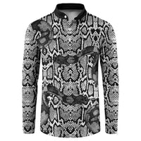 African Snake Skin Pattern Button Sweatshirt