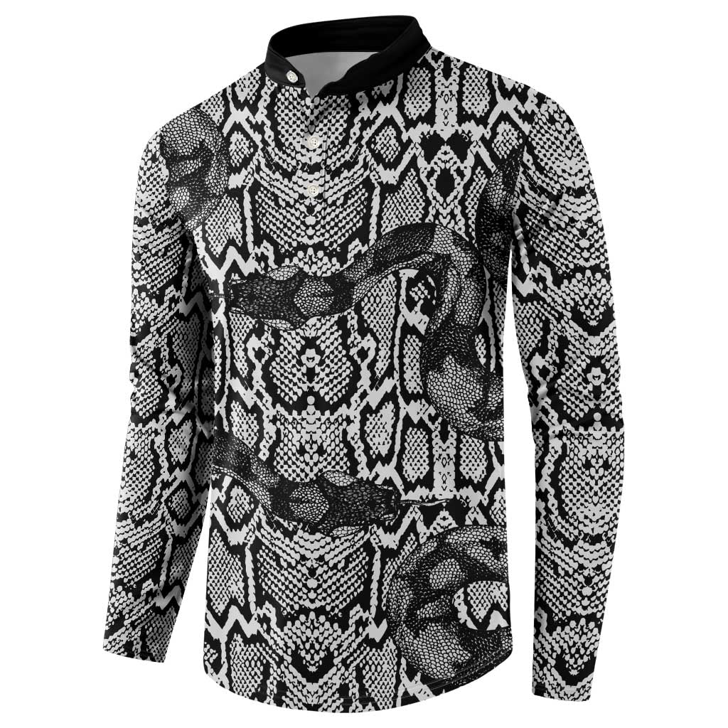 African Snake Skin Pattern Button Sweatshirt