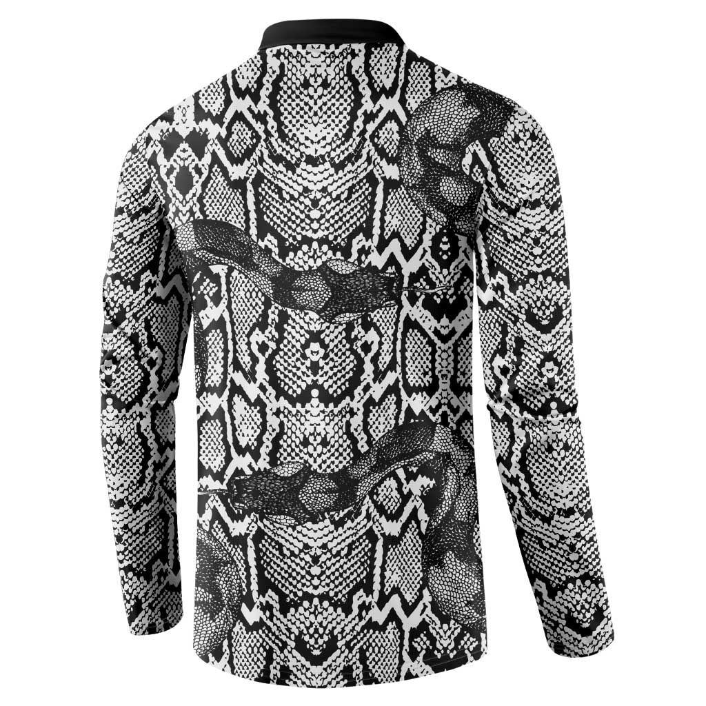 African Snake Skin Pattern Button Sweatshirt