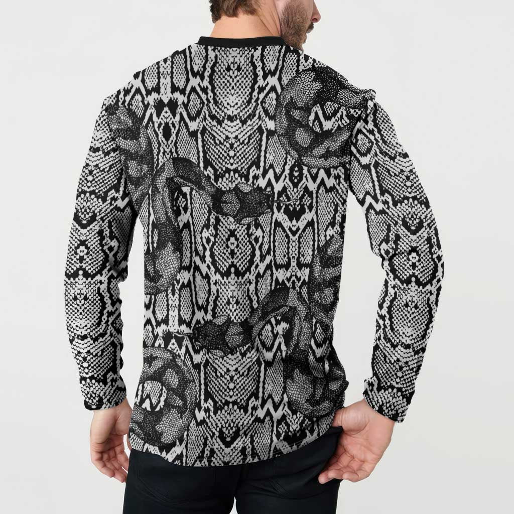 African Snake Skin Pattern Button Sweatshirt