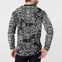 African Snake Skin Pattern Button Sweatshirt
