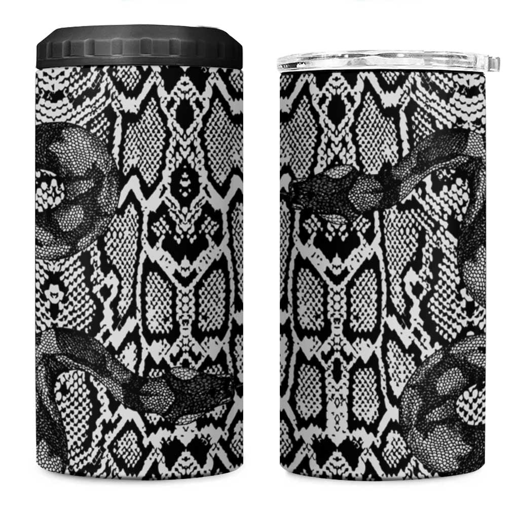 African Snake Skin Pattern 4 in 1 Can Cooler Tumbler