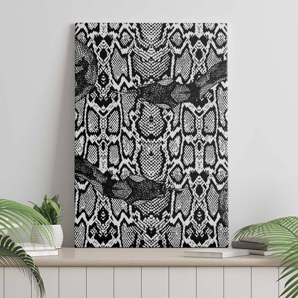 African Snake Skin Pattern Canvas Wall Art