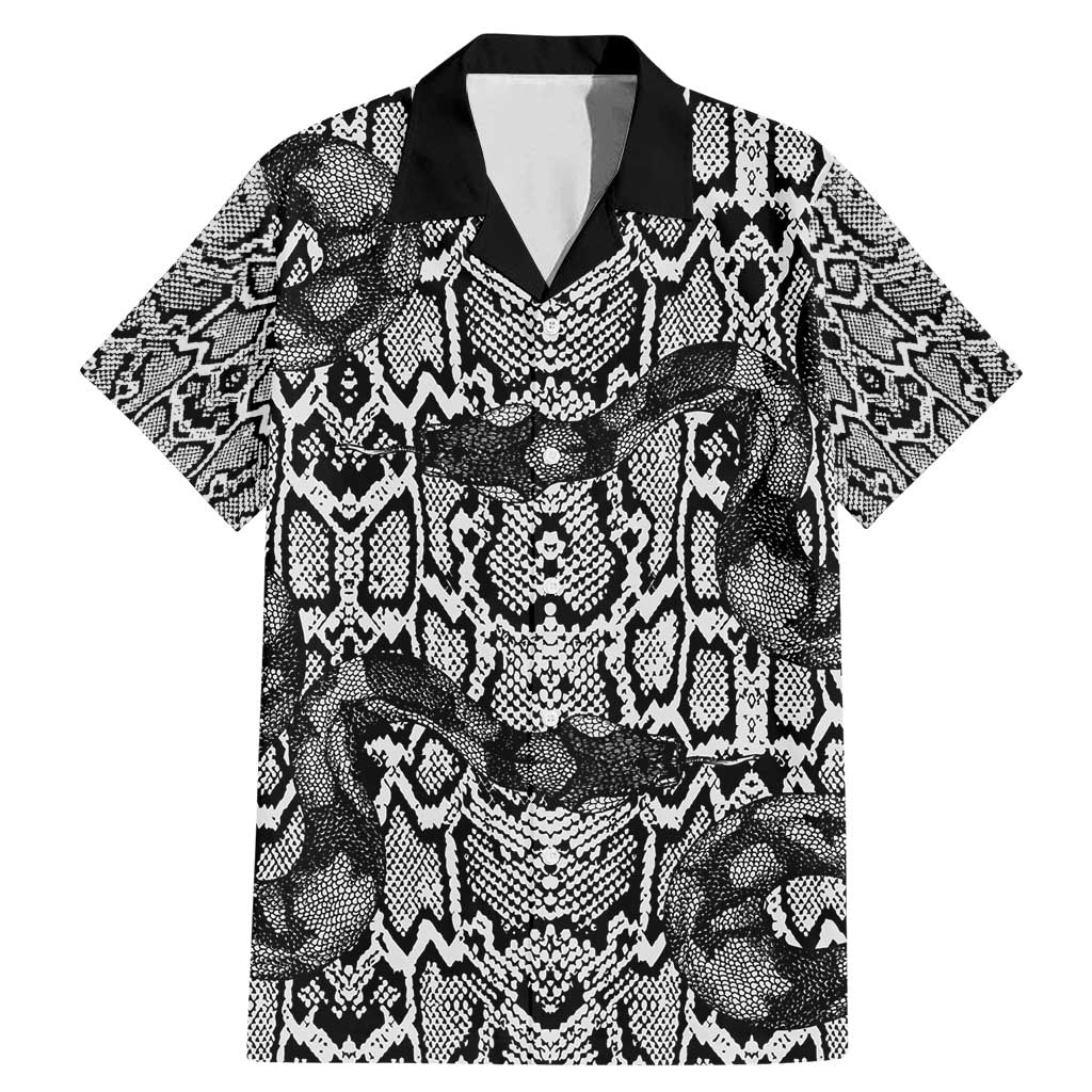African Snake Skin Pattern Family Matching Mermaid Dress and Hawaiian Shirt