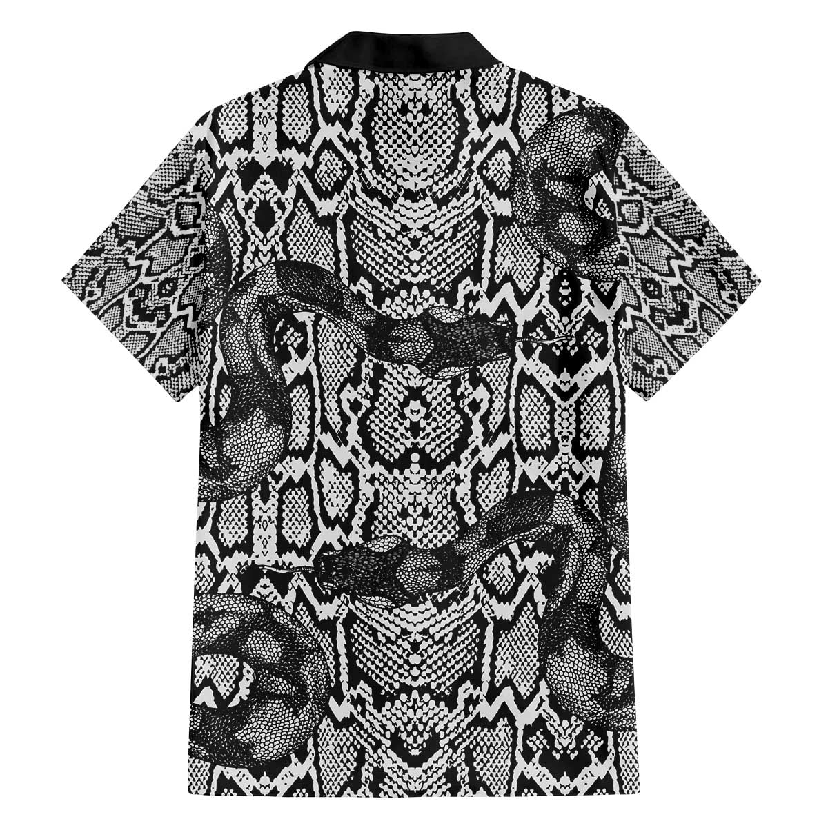 African Snake Skin Pattern Family Matching Off The Shoulder Long Sleeve Dress and Hawaiian Shirt