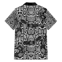 African Snake Skin Pattern Family Matching Off The Shoulder Long Sleeve Dress and Hawaiian Shirt