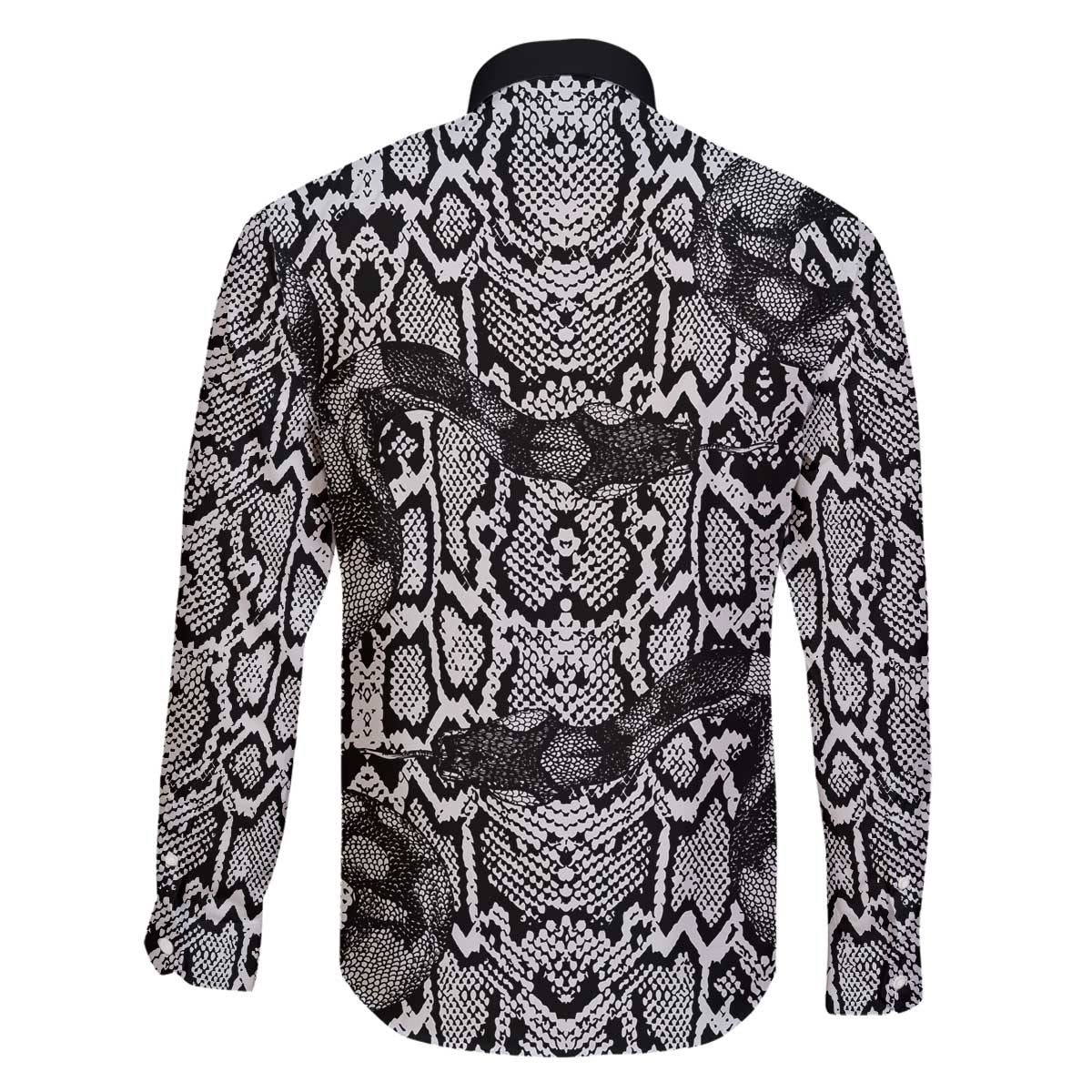 African Snake Skin Pattern Family Matching Off The Shoulder Long Sleeve Dress and Hawaiian Shirt
