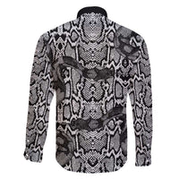 African Snake Skin Pattern Family Matching Off The Shoulder Long Sleeve Dress and Hawaiian Shirt