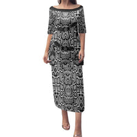 African Snake Skin Pattern Family Matching Puletasi and Hawaiian Shirt