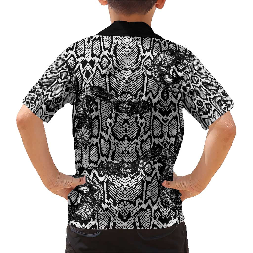African Snake Skin Pattern Family Matching Short Sleeve Bodycon Dress and Hawaiian Shirt
