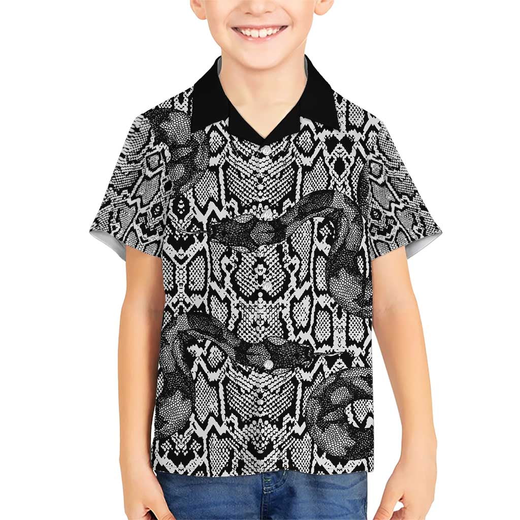 African Snake Skin Pattern Family Matching Short Sleeve Bodycon Dress and Hawaiian Shirt