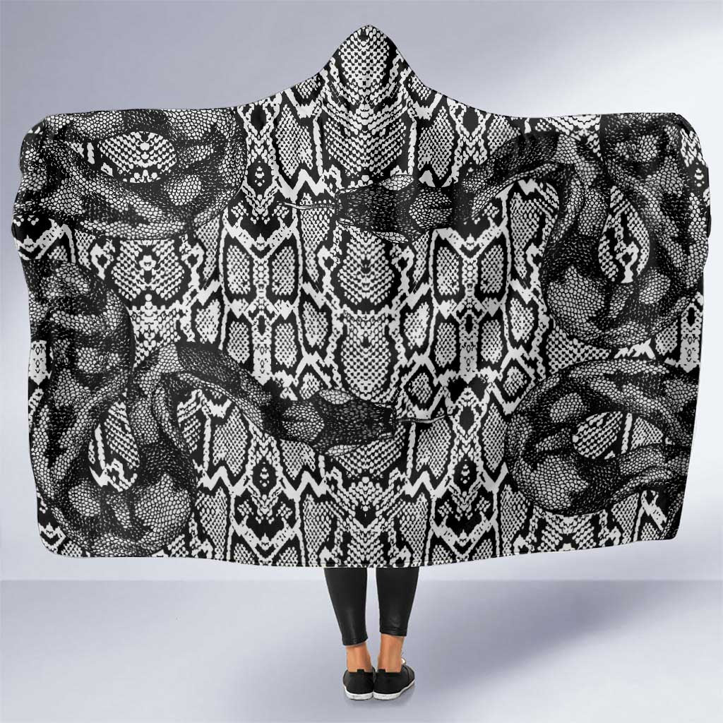African Snake Skin Pattern Hooded Blanket