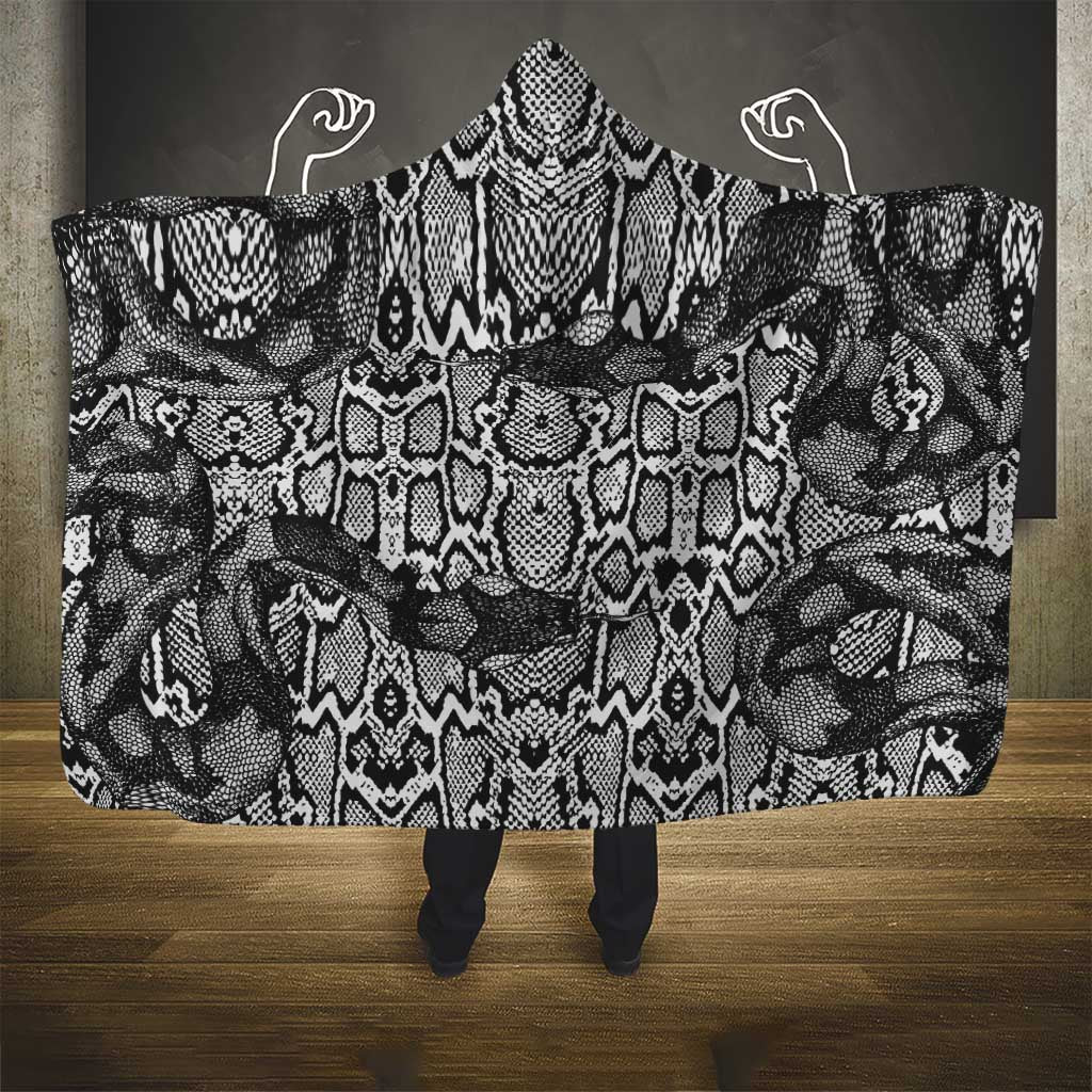 African Snake Skin Pattern Hooded Blanket