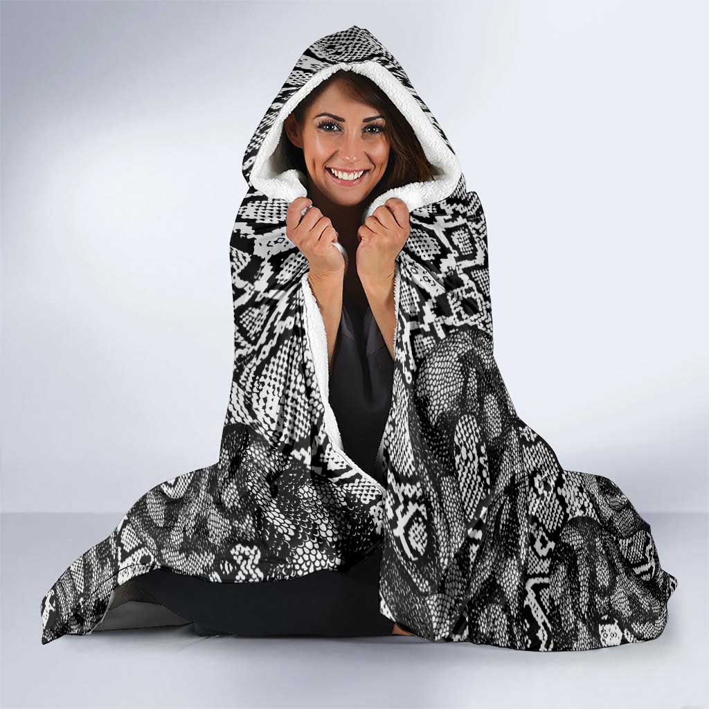 African Snake Skin Pattern Hooded Blanket