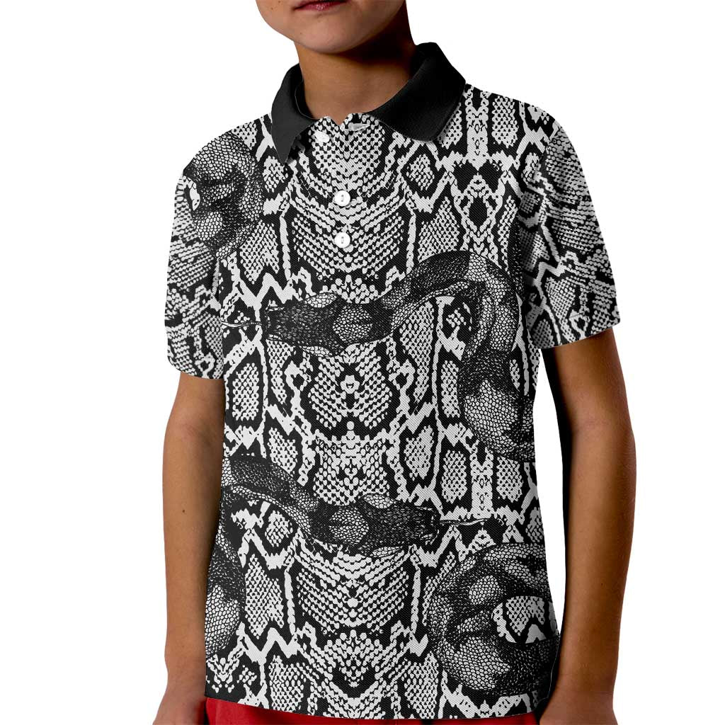African Snake Skin Pattern Kid Polo Shirt
