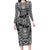 African Snake Skin Pattern Long Sleeve Bodycon Dress