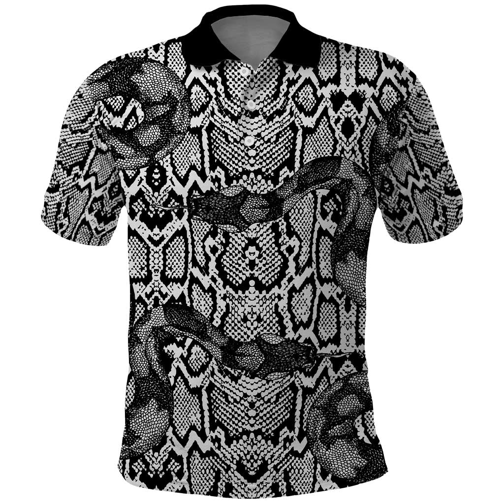African Snake Skin Pattern Polo Shirt