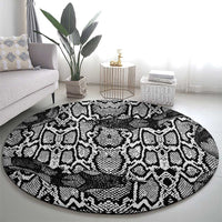 African Snake Skin Pattern Round Carpet