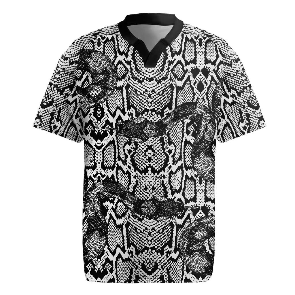 African Snake Skin Pattern Rugby Jersey
