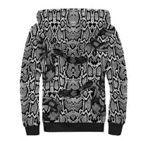 African Snake Skin Pattern Sherpa Hoodie