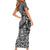 African Snake Skin Pattern Short Sleeve Bodycon Dress
