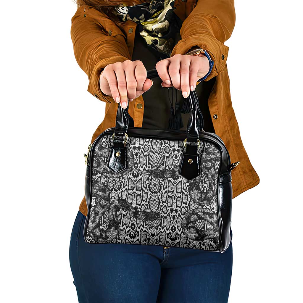 African Snake Skin Pattern Shoulder Handbag