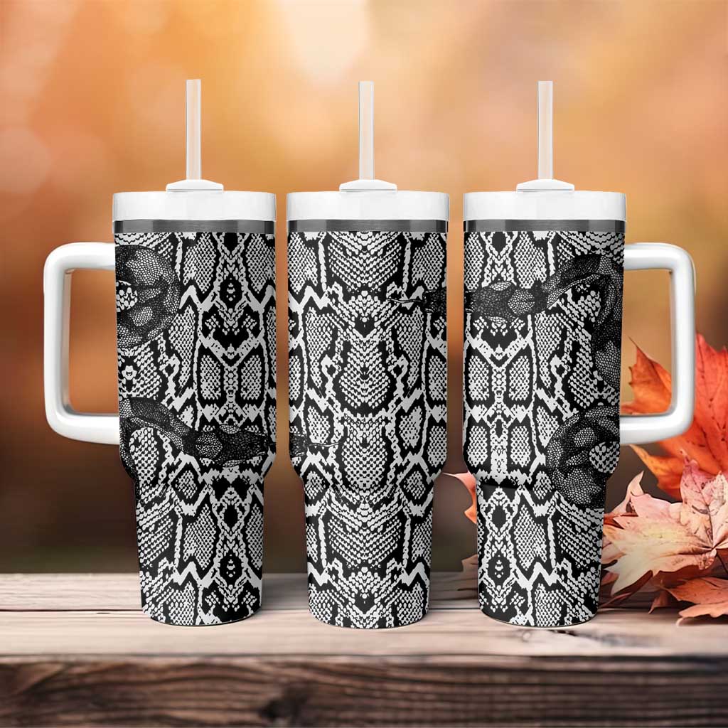 African Snake Skin Pattern Tumbler With Handle