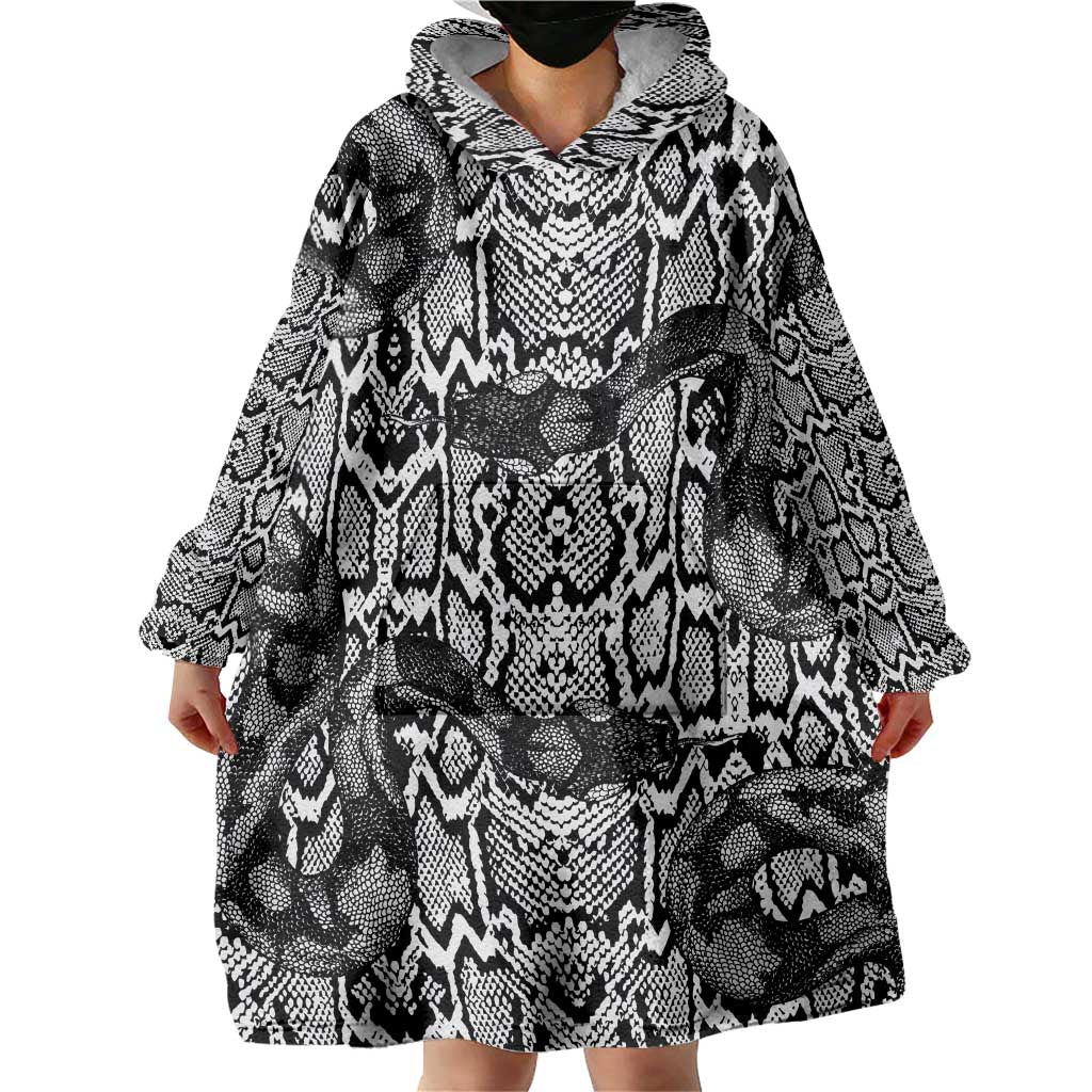 African Snake Skin Pattern Wearable Blanket Hoodie