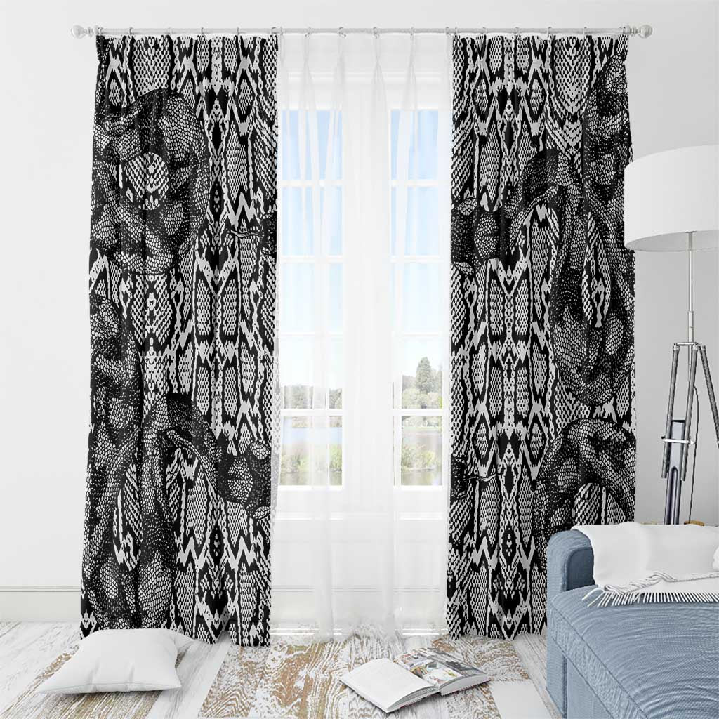 African Snake Skin Pattern Window Curtain