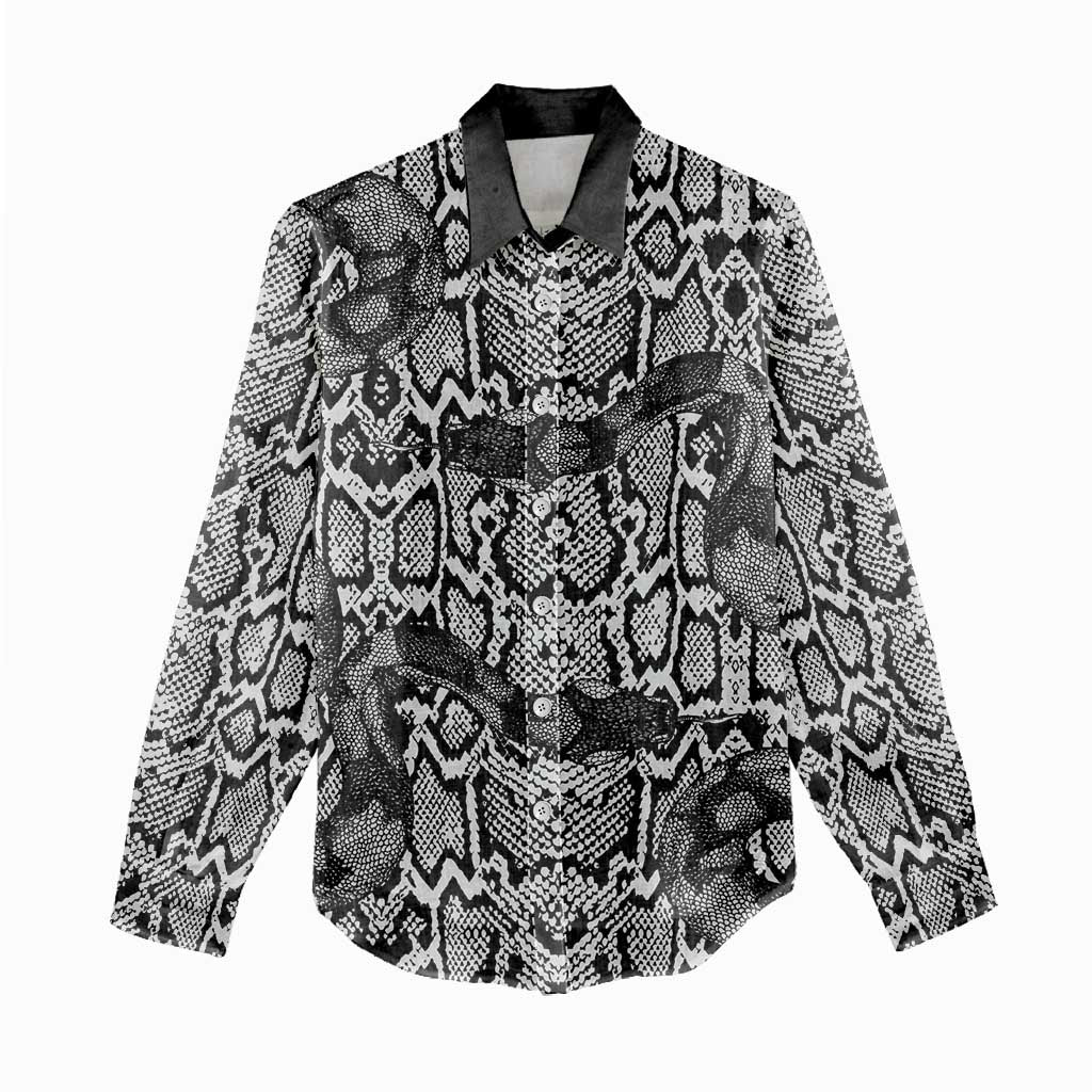 African Snake Skin Pattern Women Casual Shirt
