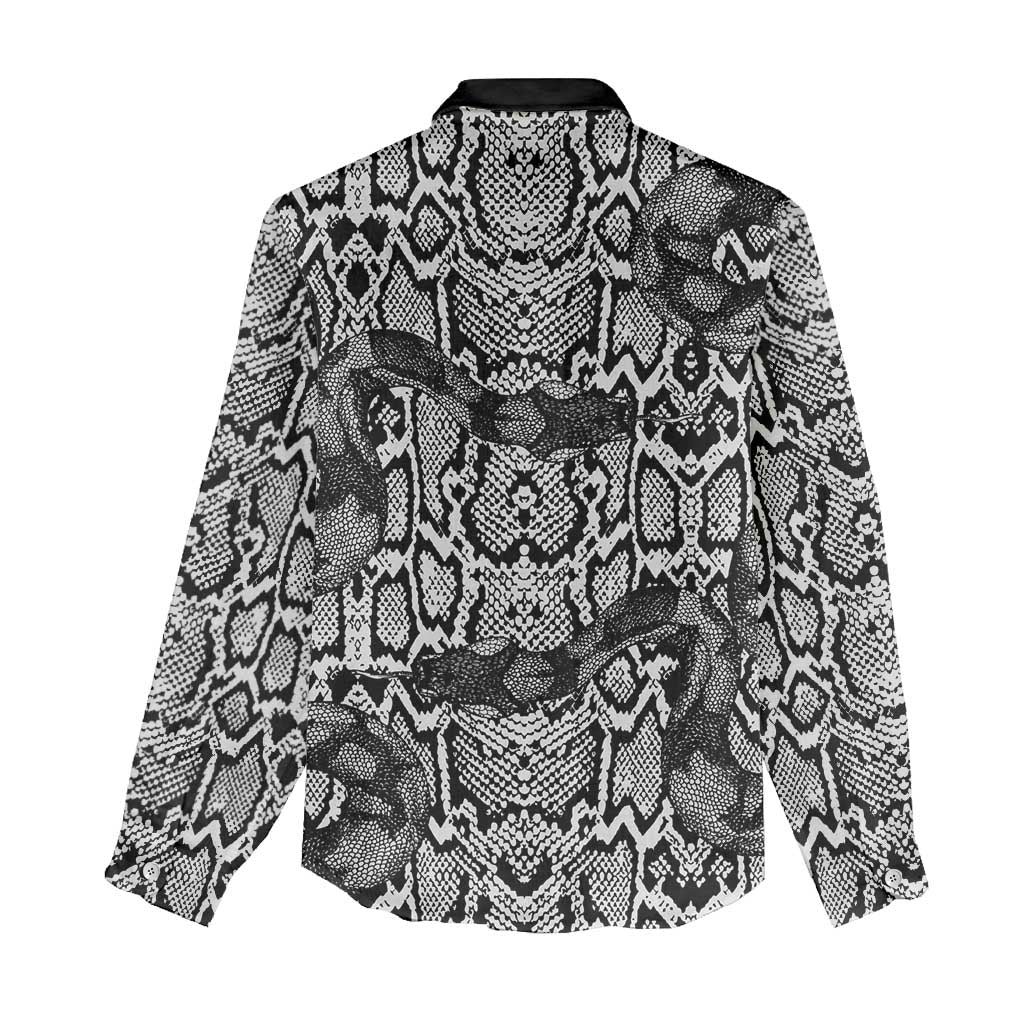 African Snake Skin Pattern Women Casual Shirt