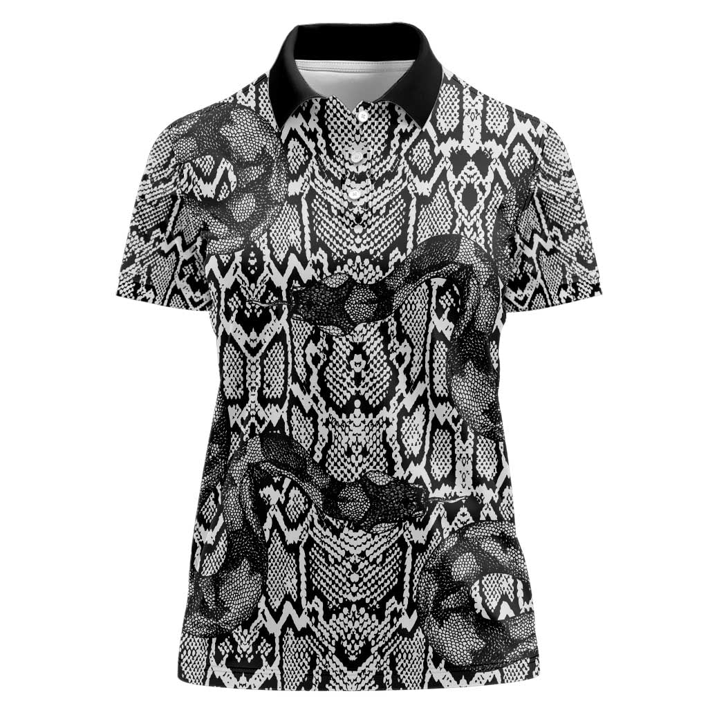African Snake Skin Pattern Women Polo Shirt