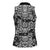 African Snake Skin Pattern Women Sleeveless Polo Shirt