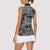African Snake Skin Pattern Women Sleeveless Polo Shirt