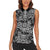 African Snake Skin Pattern Women Sleeveless Polo Shirt