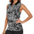 African Snake Skin Pattern Women Sleeveless Polo Shirt