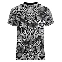 African Snake Skin Pattern Women V-Neck T-Shirt
