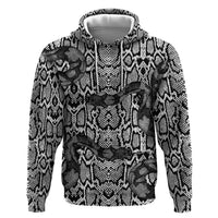 African Snake Skin Pattern Zip Hoodie