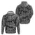 African Snake Skin Pattern Zip Hoodie