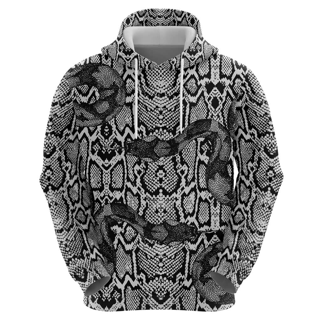 African Snake Skin Pattern Zip Hoodie